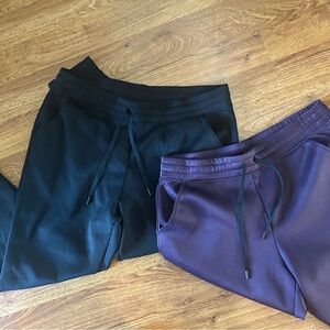 Black and Plum Jogger Bottoms